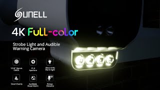 Caméra d’avertissement stroboscopique couleur Sunell 4k et sonore