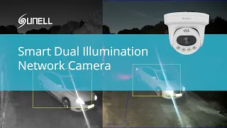 Caméra intelligente Sunell à double éclairage